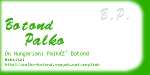 botond palko business card